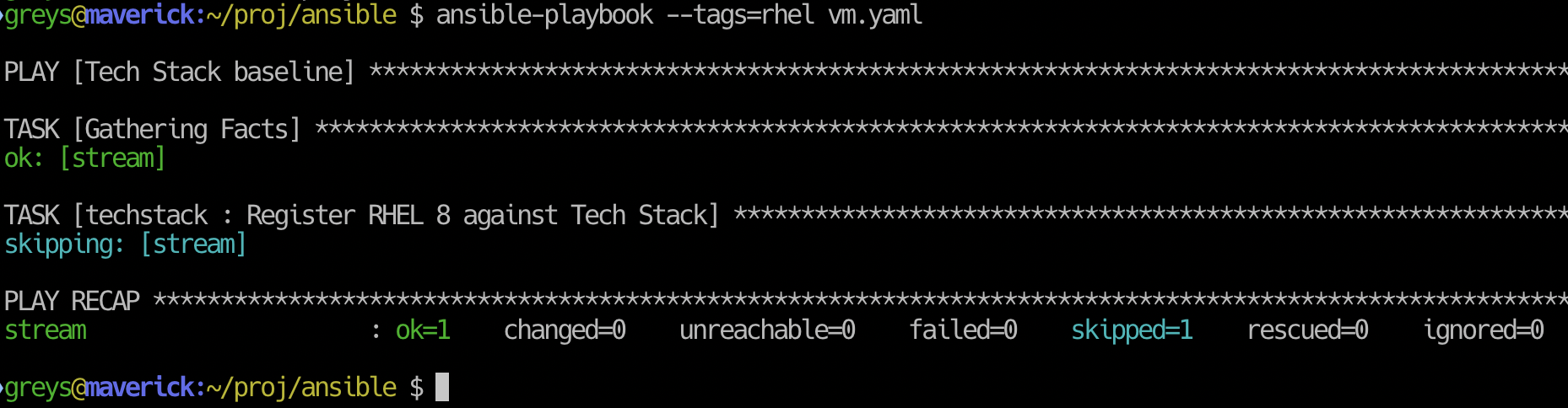 Ansible playbook with Red Hat tag