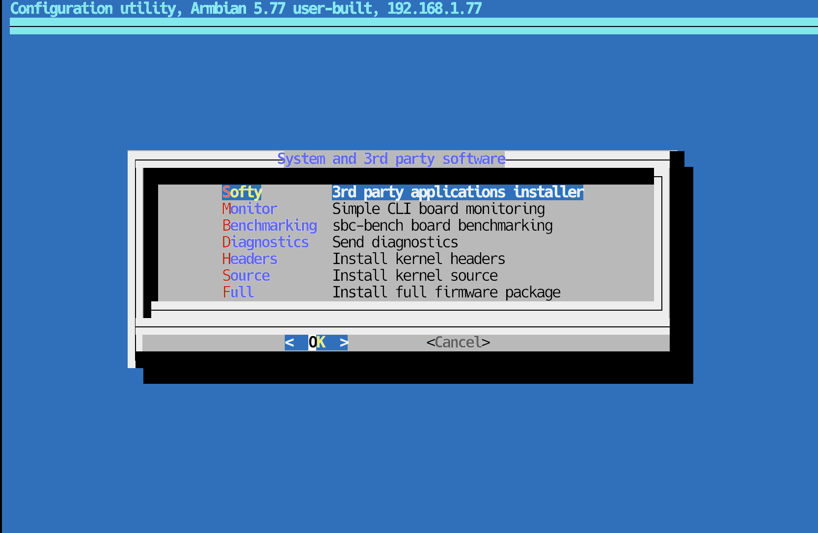 Installing Softy in Armbian