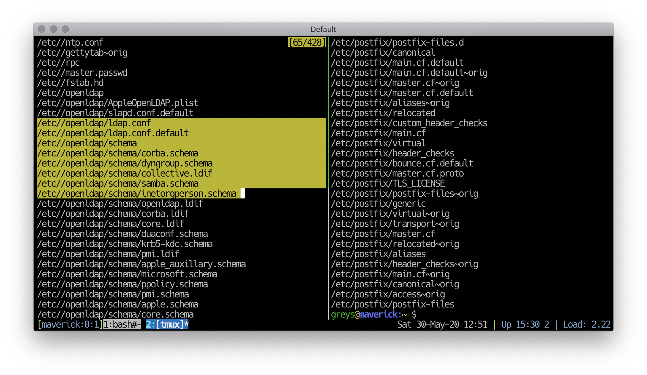 Text selection with mouse in tmux