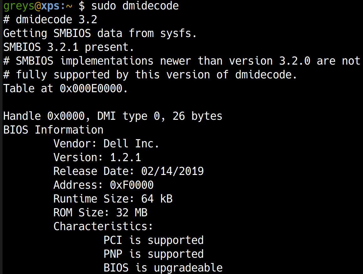 dmidecode command