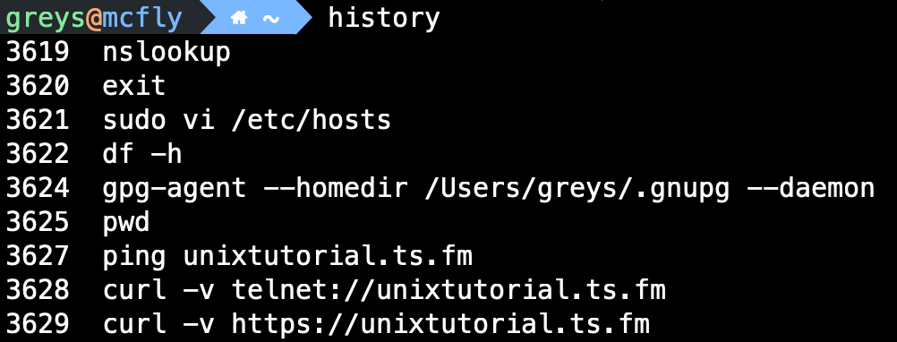 history command