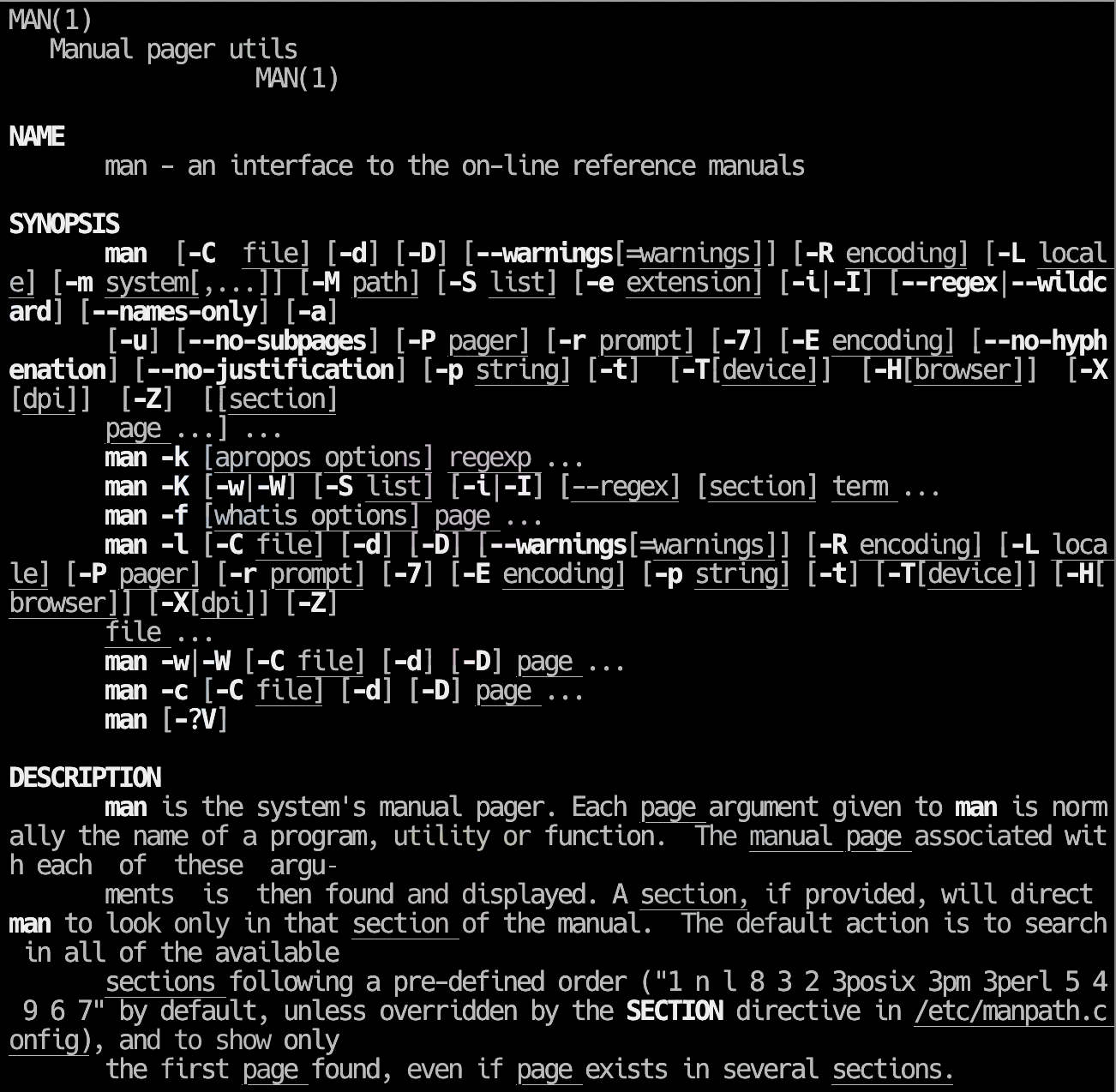 man man unixtutorial