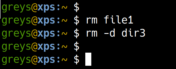 rm command remove files