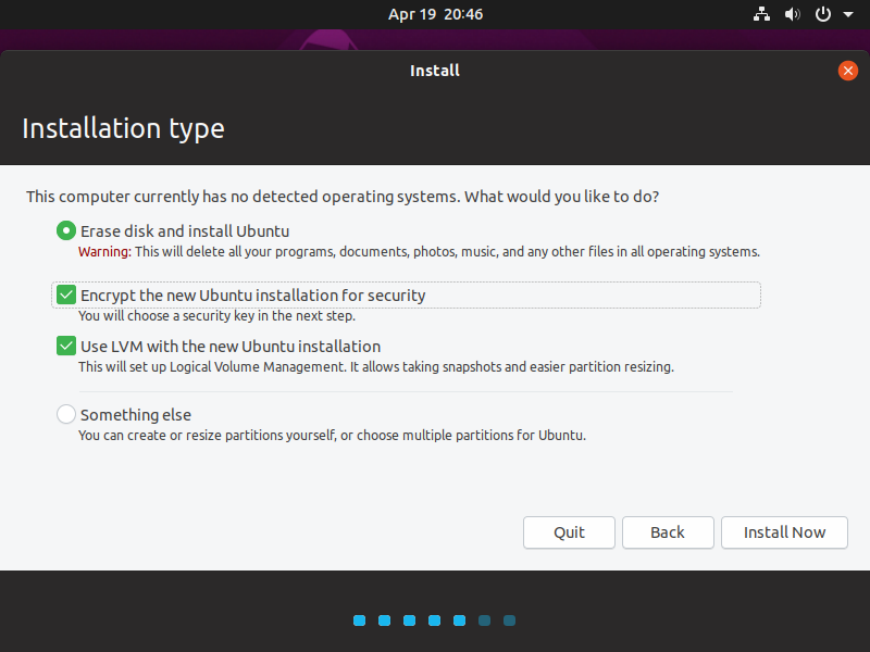 Ubuntu 19.04 Installation Screenshot 4