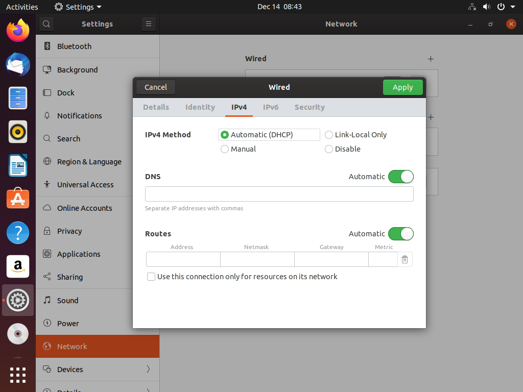 IPv4 Settings