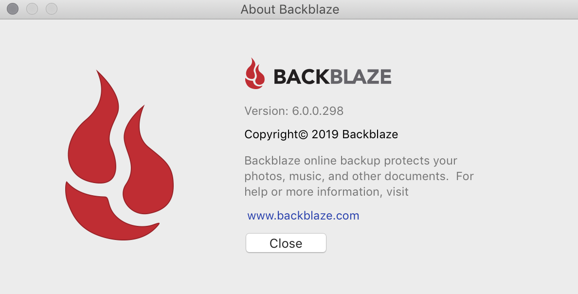 Backblaze 6.0 interface