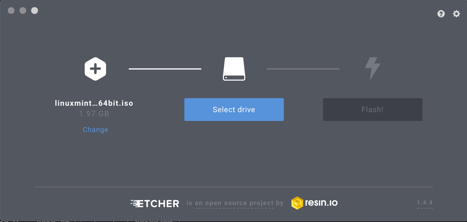 Etcher select drive