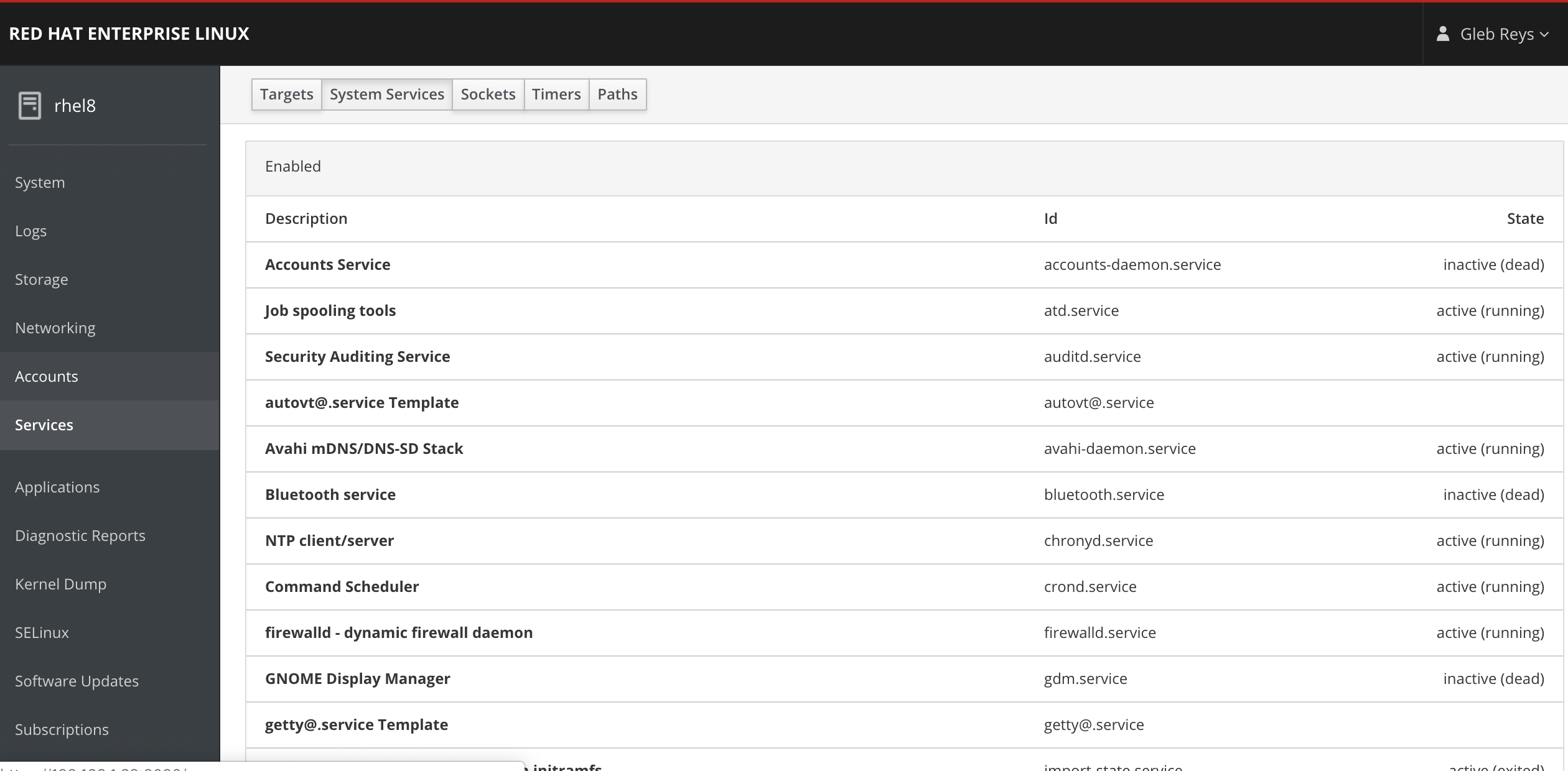 Web console Storage