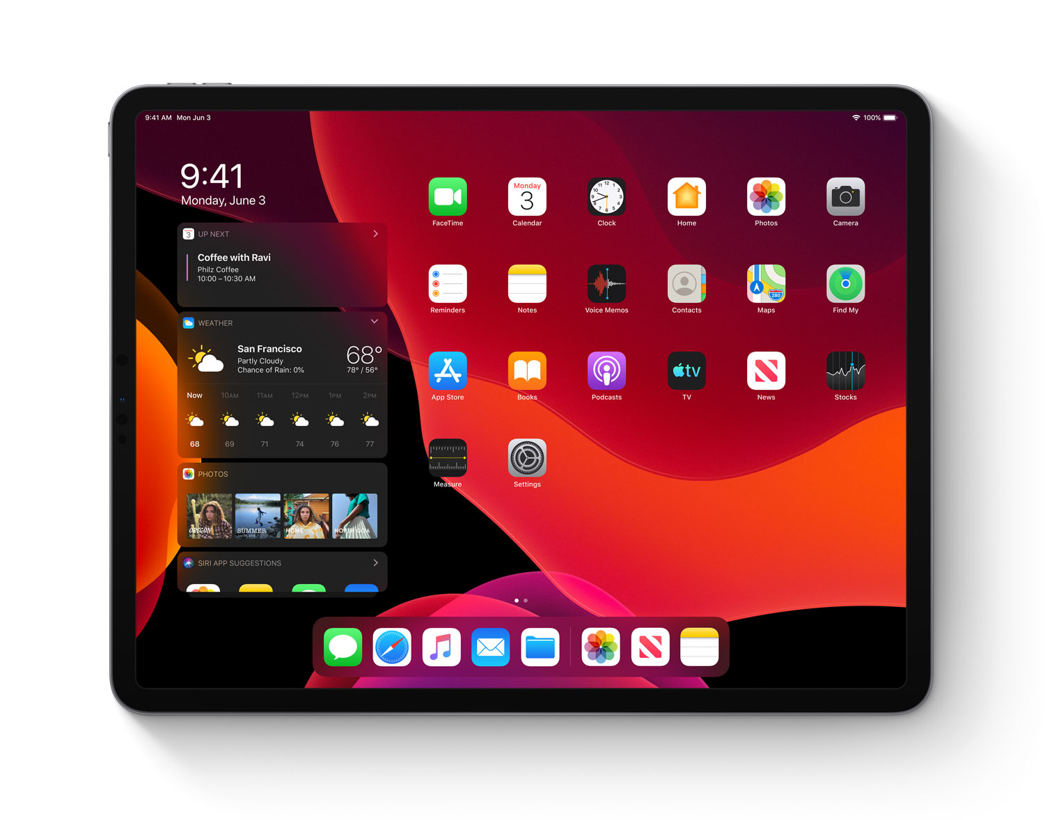 iPadOS home screen
