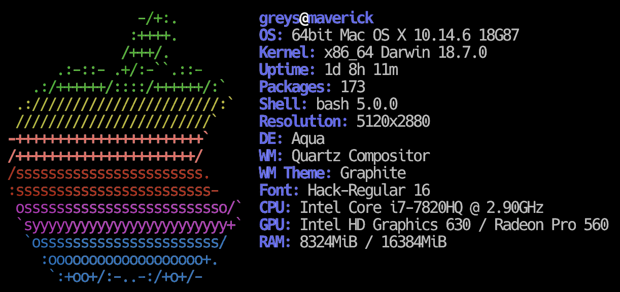 screenFetch - MacOS