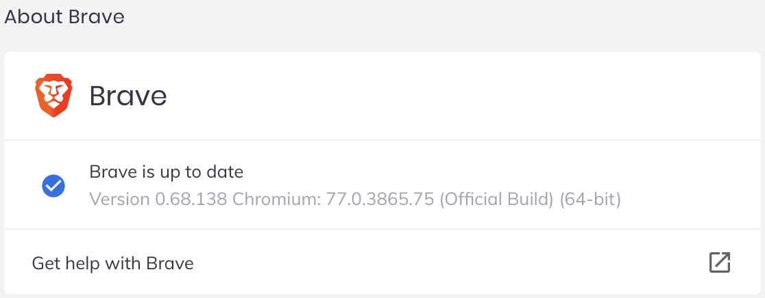 Brave browser installed
