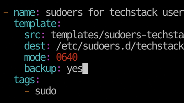 Ansible template - backup flag