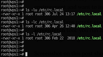 linux file ctime atime mtime