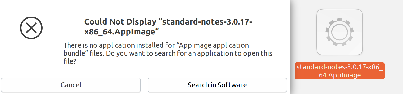 Attempting to run Appimage