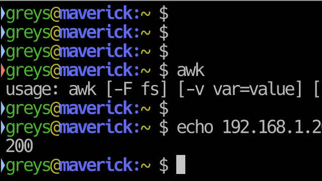 awk -f field separator