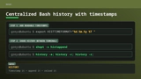 Bash history configuration for readable timestamps shared between terminal sessions