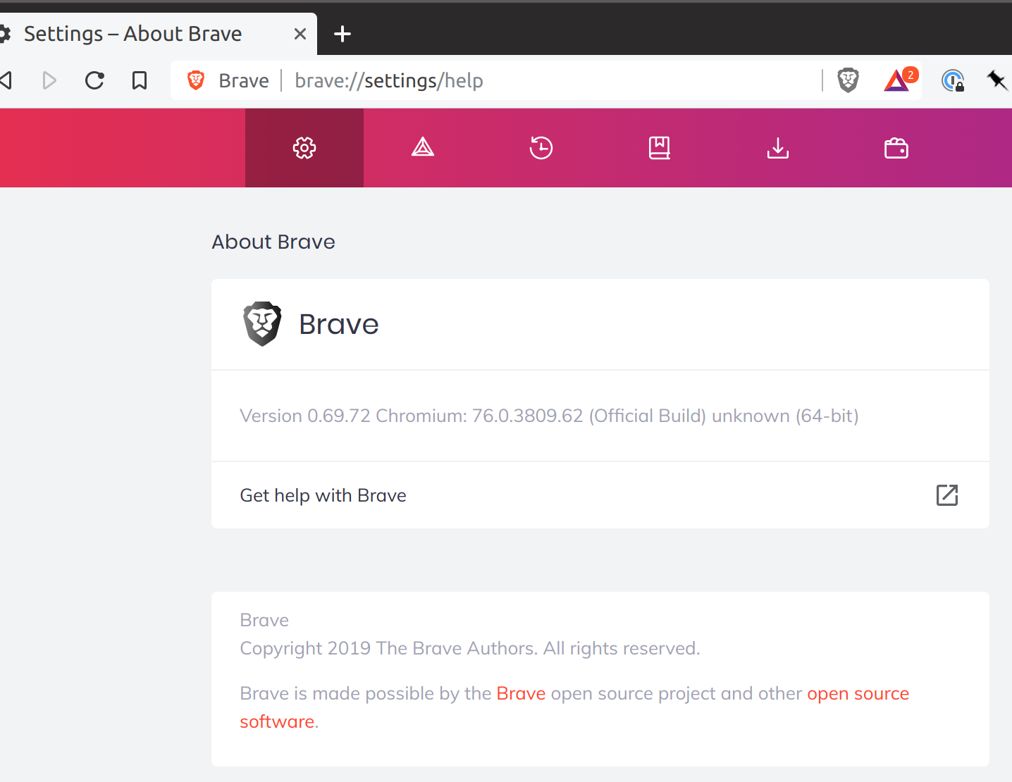 Brave Browser on Ubuntu 19.04