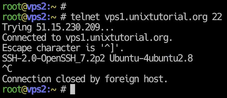 Check SSH port 22 with telnet