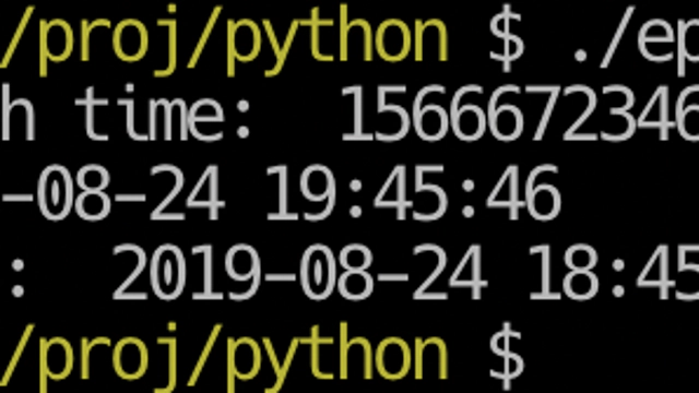 Epoch conversion with Python script
