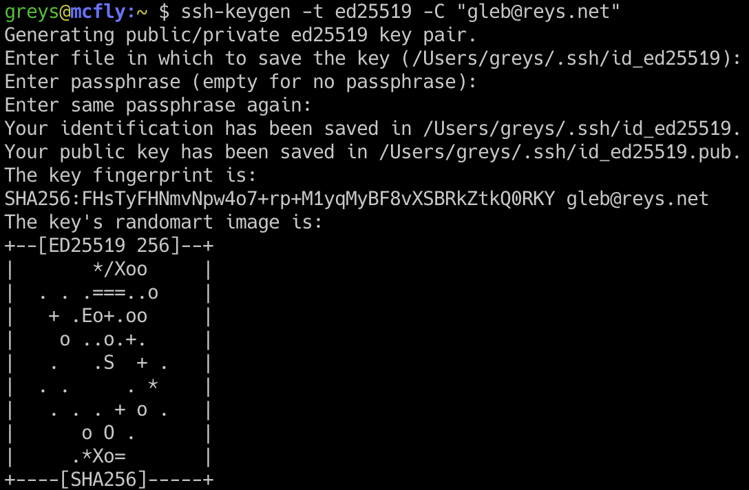 Generating ed25519 SSH Key