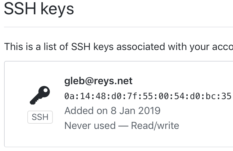 GitHub SSH keys