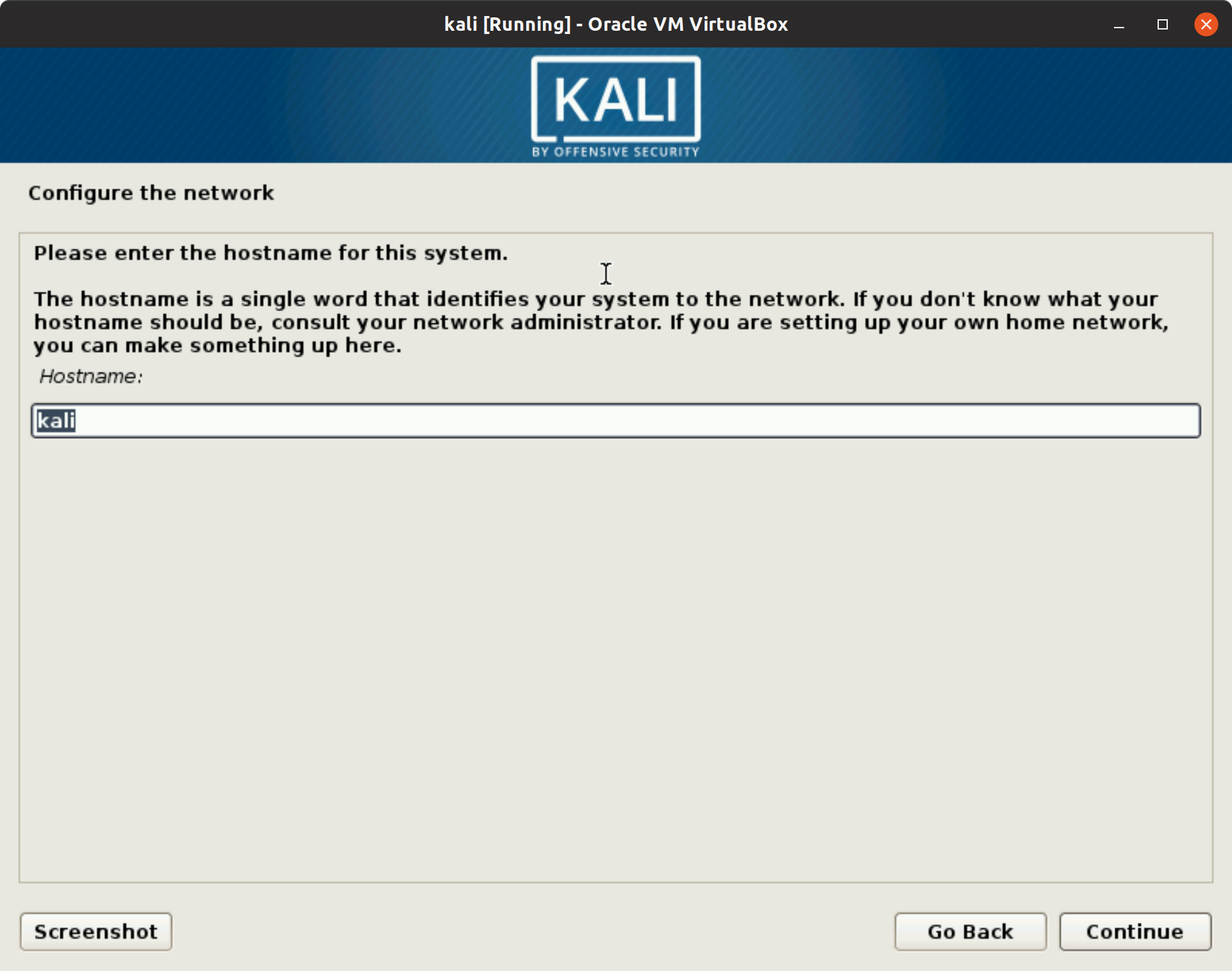 Kali Linux 2019.2 Install Step 10