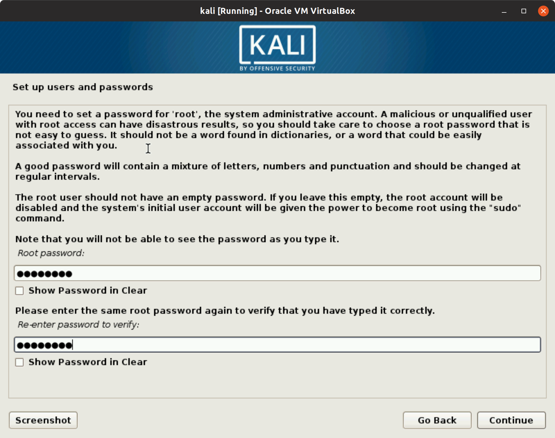 Kali Linux 2019.2 Install Step 12
