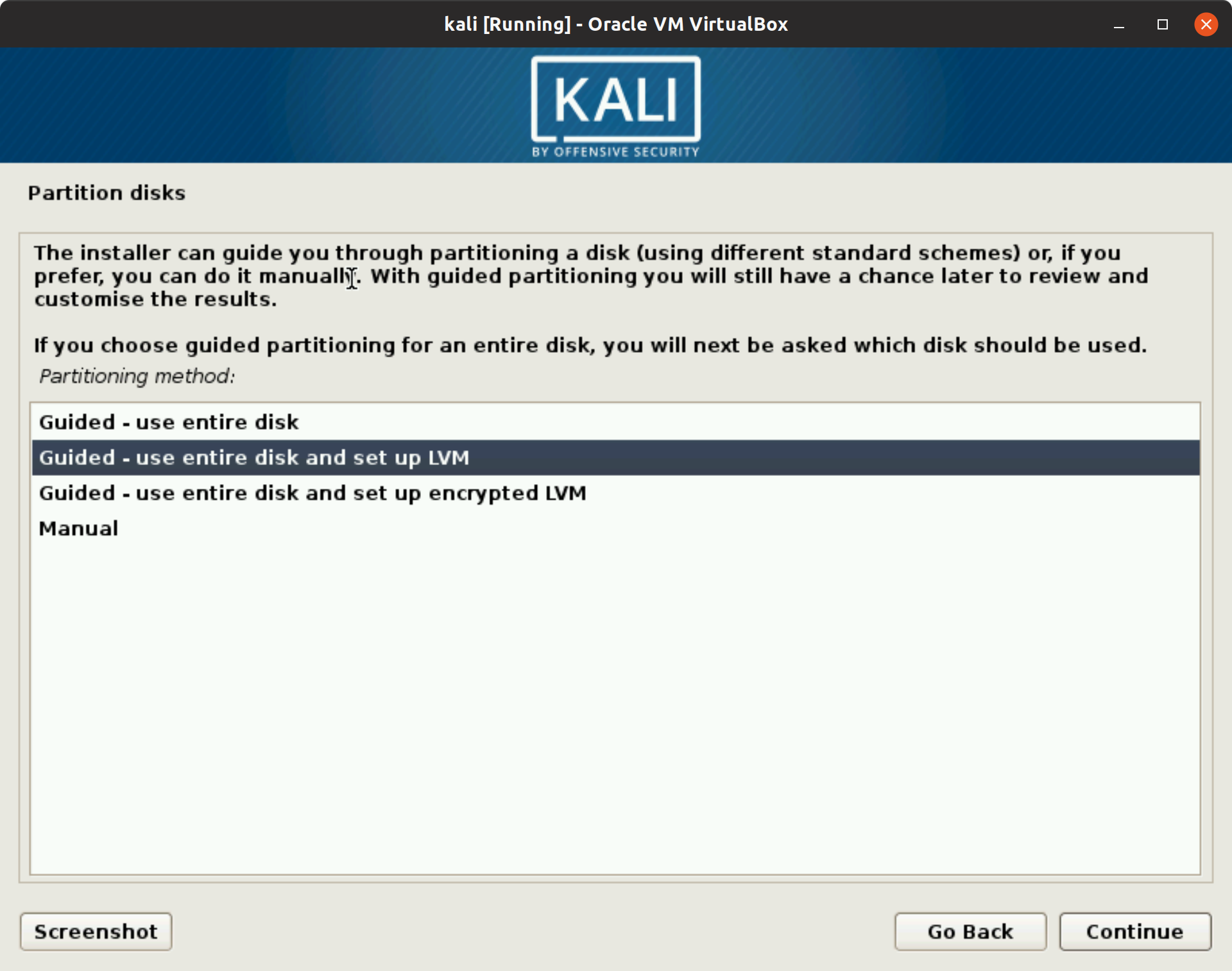 Kali Linux 2019.2 Install Step 13