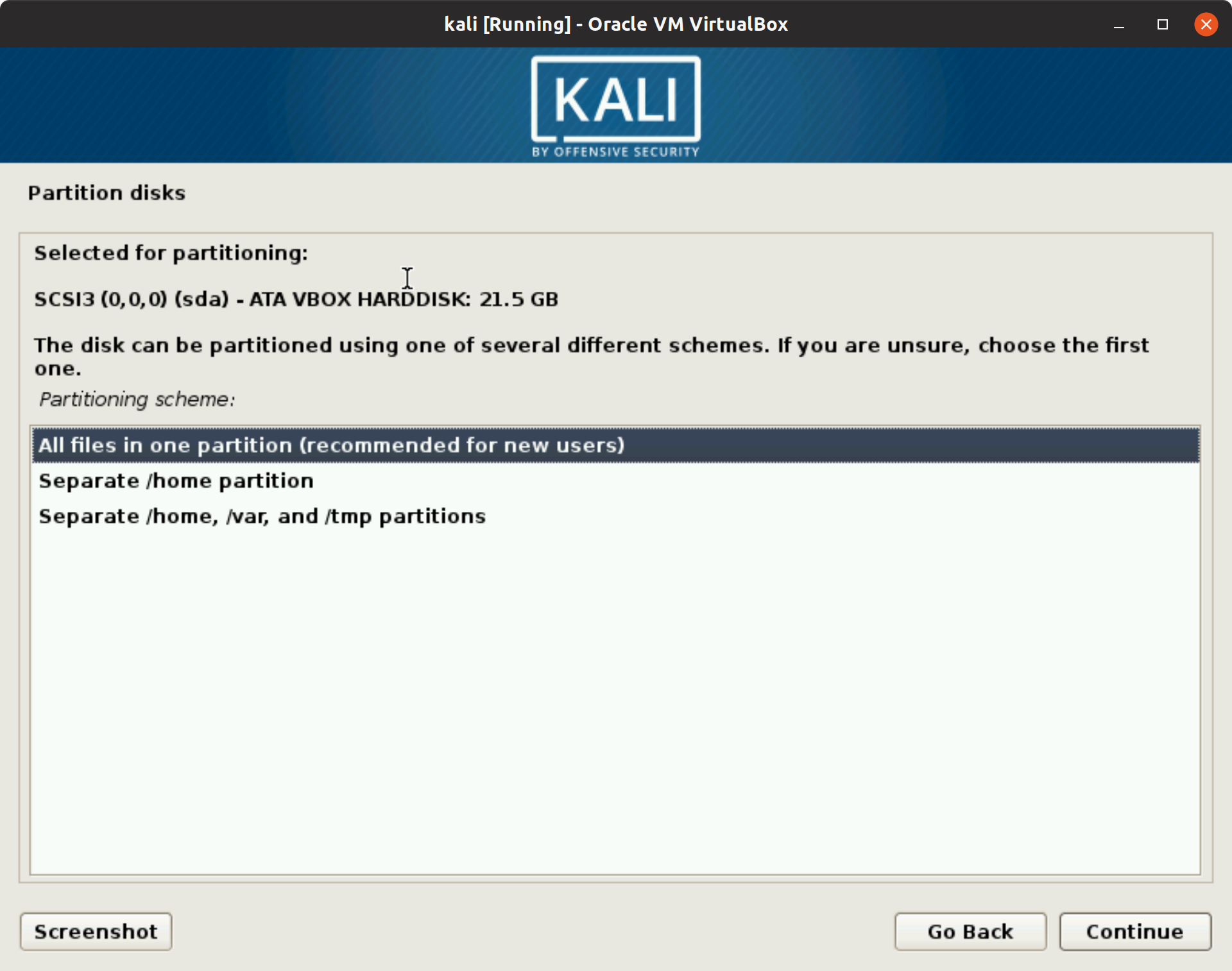 Kali Linux 2019.2 Install Step 15