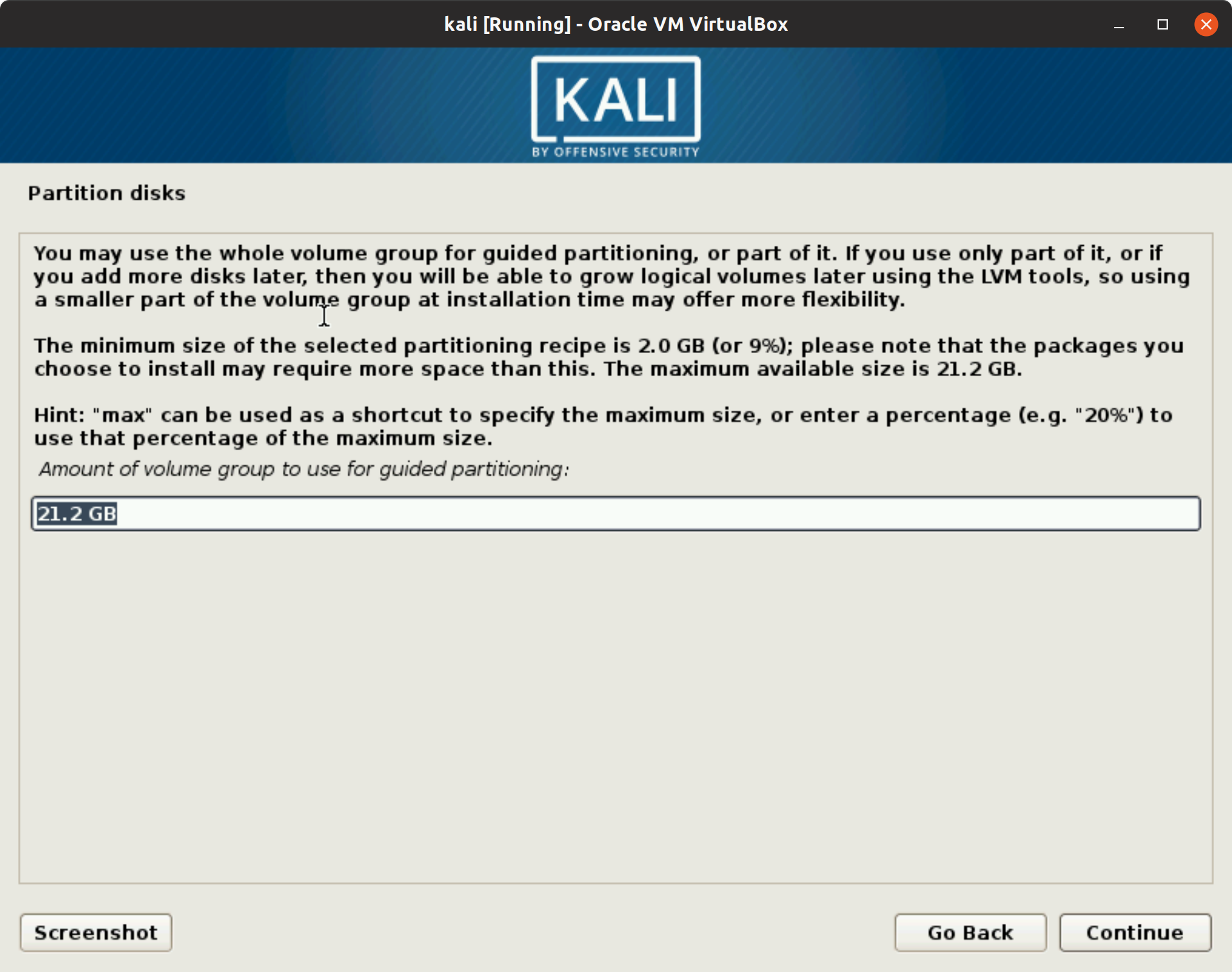 Kali Linux 2019.2 Install Step 17