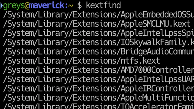 kextfind in macOS