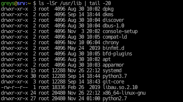 Sorting ls output by file size