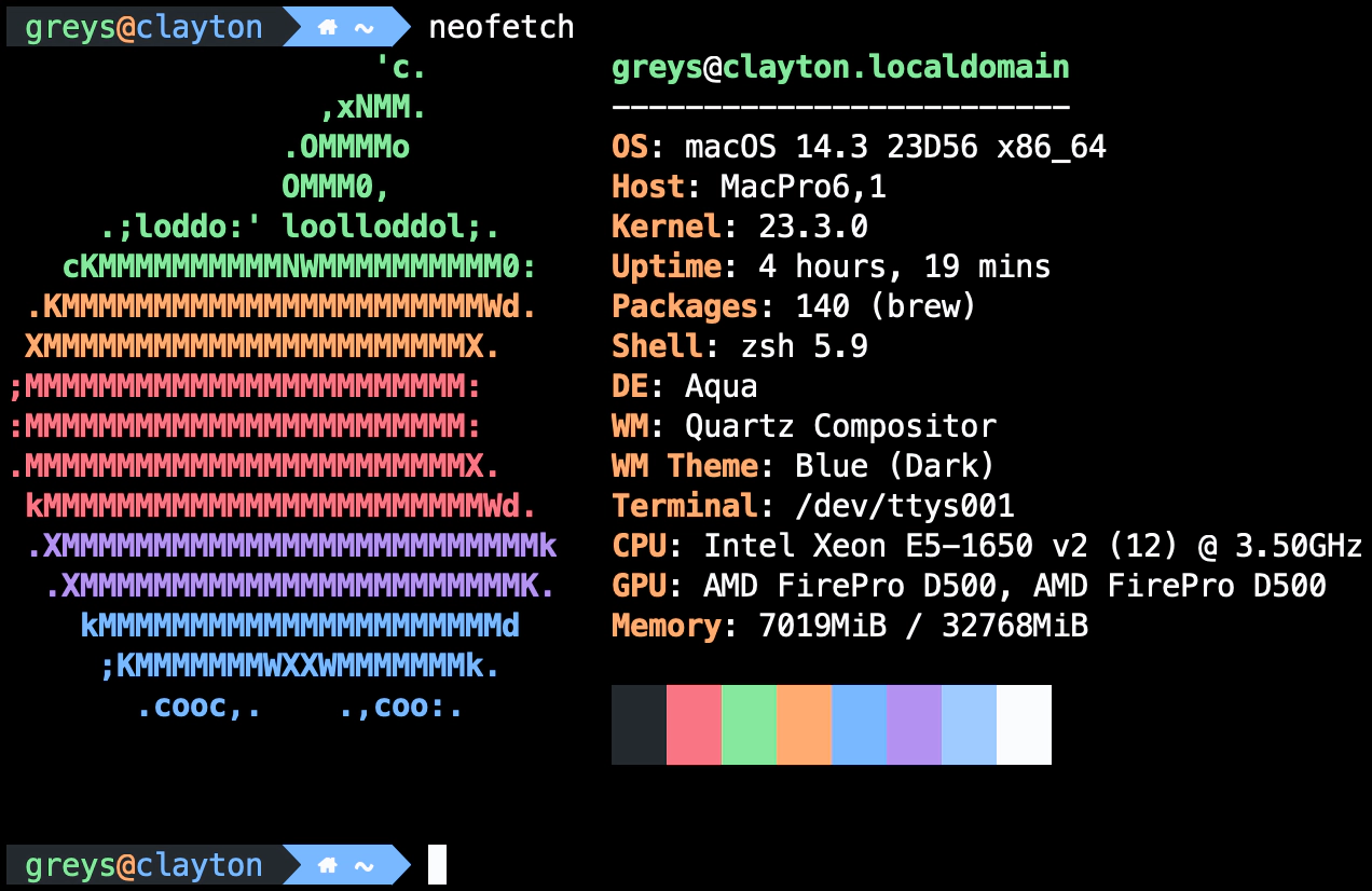 Mac Pro 2013 running MacOS Sonoma