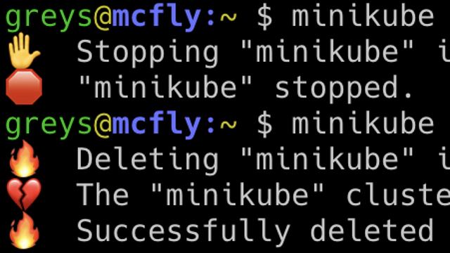 Deleting minikube