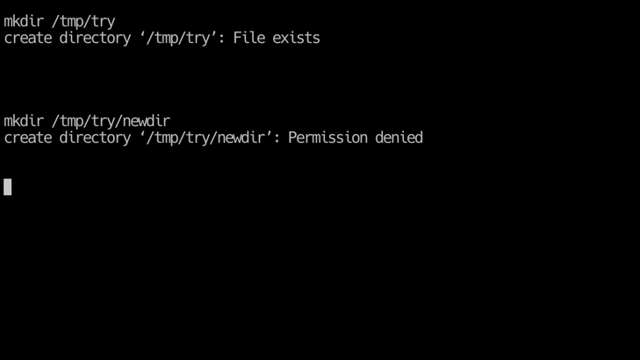 mkdir cannot create directory