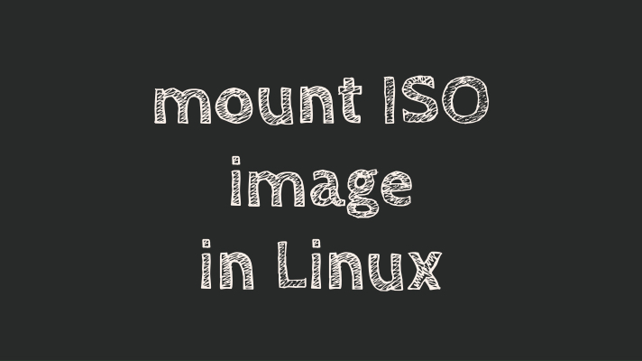 Mount ISO image