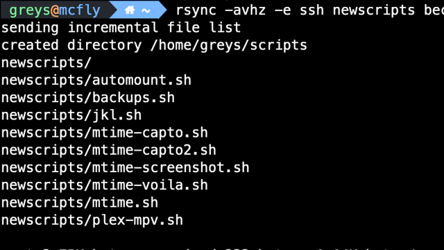 rsync over SSH