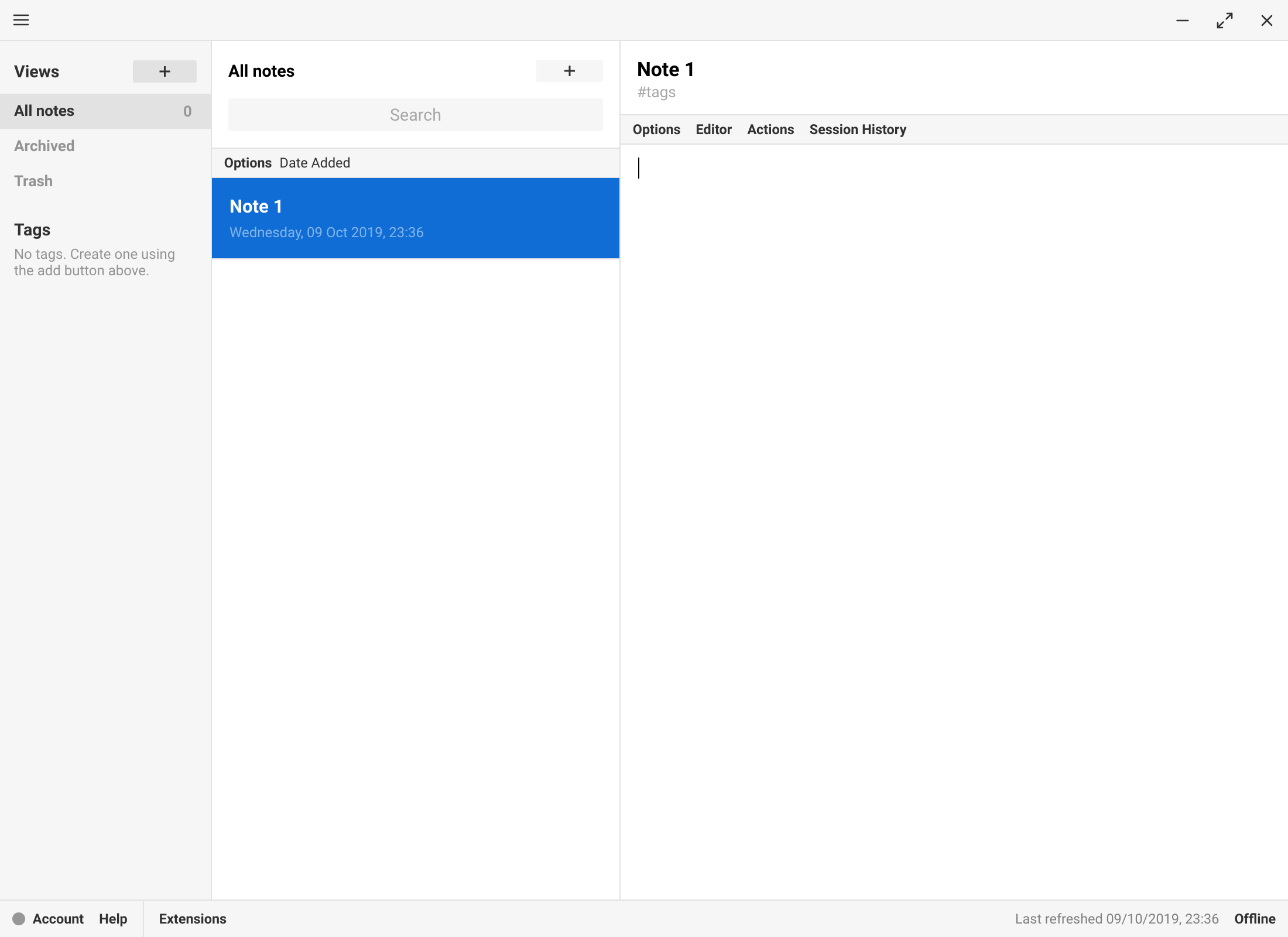 Standard Note app in Linux
