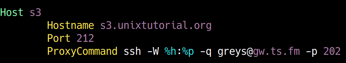 SSH config with jumphost