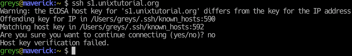 ssh host key verification failed