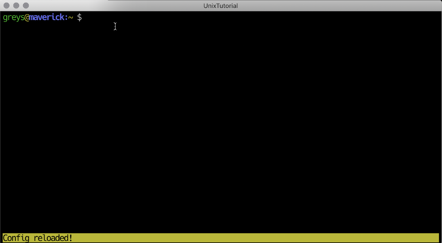 tmux config reloaded