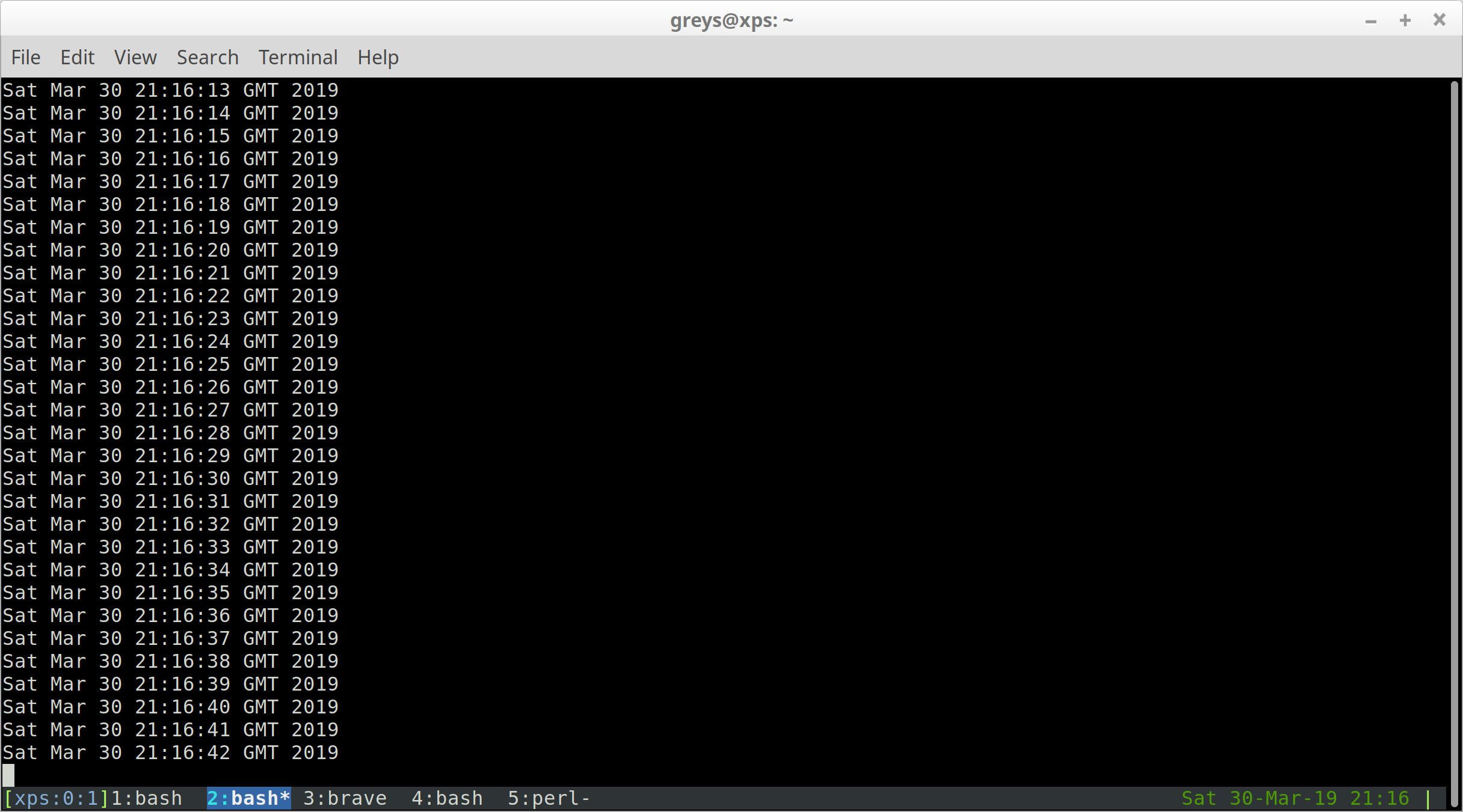 tmux-session-running-date