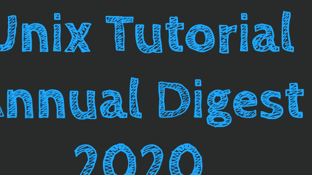 Unix Tutorial - Annual Digest