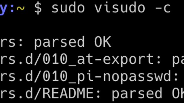 Use visudo to Check SUDO Config Syntax
