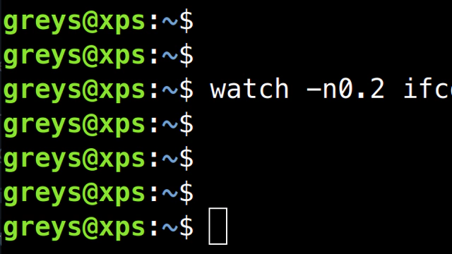 watch ifconfig command