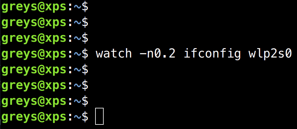watch ifconfig command