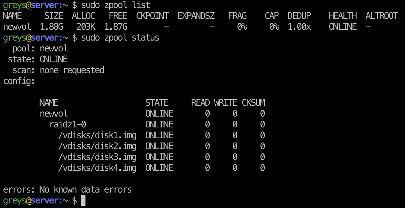 ZFS in Ubuntu 20.04