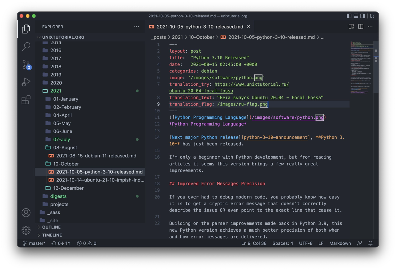 Editing Jekyll Files with VSCode